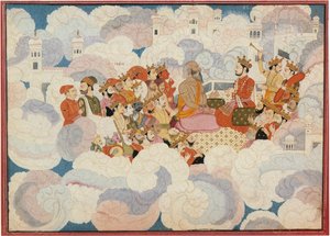 神々の集会で戒律師に相談するインドラ 作： カングラのプルク