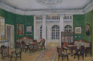 P.チャイコフスキーによるオペラ「エフゲニー・オネーギン」の舞台デザイン、1900年代 作： Pyotr Borisovich Lambin