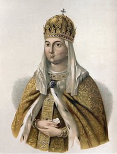 Eudoxie Strechnieva (1608-1645)、ロシア皇帝ミハイル 1 世 (Mikhail Fyodorovich Romanov) の妻の肖像 作： Pyotr Fyodorovich Borel