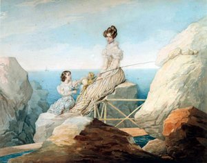 アレクサンドラ・フョードロヴナ皇后とロシアの大公女マリア・ニコライエフナ、1820年代。