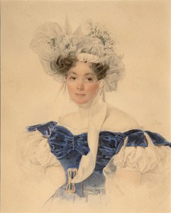 伯爵夫人ヴァルヴァラセルゲイエフナゴリツィナ1794-1875の肖像、1830年代中頃 作： Pyotr Fyodorovich Sokolov