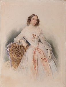 Praskovia Nikolaevna Ryumina 1821-1897、1847の肖像 作： Pyotr Fyodorovich Sokolov