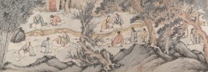 オーキッド パビリオンでの集まり、1560 年に遡ります。 作： Qian Gu