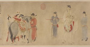 ヤン、馬代、元後期、明朝初期の配偶者（紙にインクと色） 作： Qian Xuan