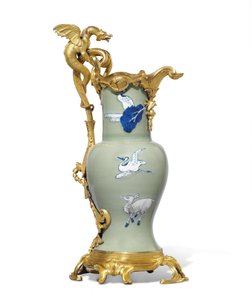 ルイ15世の一対の磁器の1つ、磁器1662-1722は、c.1745-49（オルモルに取り付けられた磁器）をマウントします。