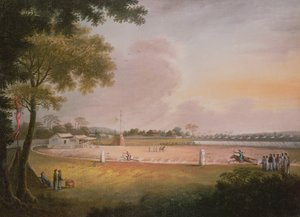 軍事野営地での馬術アーチェリートーナメント、1850年頃 作： Qing Dynasty Chinese School