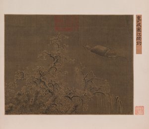 凍った川でひとり釣りをする 作： 清王朝の中国語学校