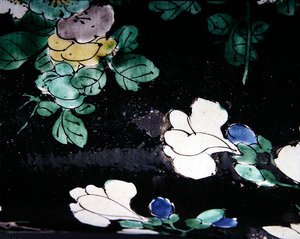 康熙帝國時代(1662-1722)の大型ファミーユ・ノワール・イェンイェン瓶(磁器)(272191の詳細) 作： Qing Dynasty Chinese School
