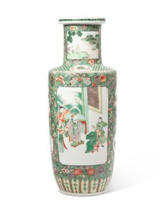 ファミーユ・ヴェルテ「三国志」ルーロー花瓶（陶器