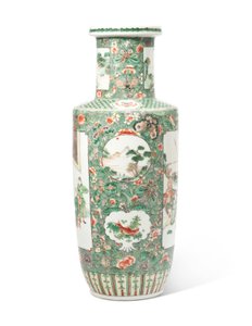 ファミーユ・ヴェルテ「三国志」ルーロー花瓶（陶器
