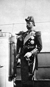 プリンスオブウェールズ1865-1936、未来の王ジョージ5世、1908年。 作： Queen Alexandra