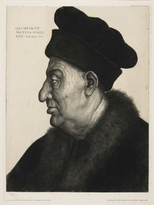 ペーター・フォン・ハルム（1854-1923）によってエッチングされた肖像画研究 作： Quentin (after) Massys