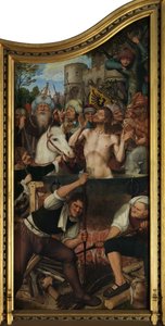 ジョイナーズギルドの祭壇画（パネルに油彩） 作： Quentin Massys or Matsys