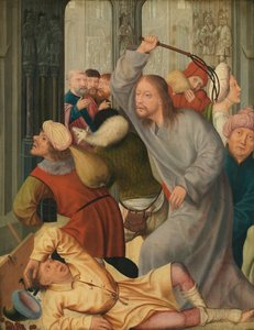 Cristo expulsando os cambistas do Templo (óleo sobre painel) 作： Quentin Massys or Matsys