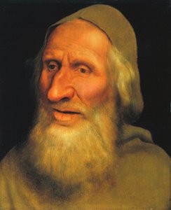 老人の頭、1525年頃（パネルに油彩） 作： Quentin Massys or Metsys