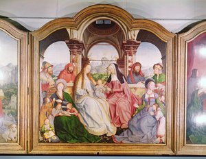 聖なる親族、またはセントアンの祭壇画、中央パネルの詳細、1509 作： Quentin Massys or Metsys