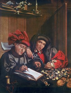 両替商、1530年頃 作： Quentin Massys or Metsys