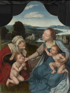 聖母エリザベスと洗礼者ヨハネとの聖母子1520-25年頃 作： Quentin Massys or Metsys
