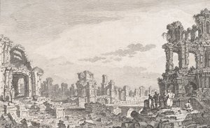 Ruines de Cumes、18 世紀。