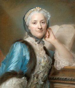 ブコン生まれのマダム・アン・ジャンヌ・カサネア・ド・モンドヴィルの肖像（1708-1780） 作： Quentin de la Latour