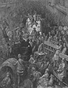 「市の大通り」、1872 作： Quesnel