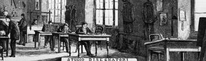 トレベス兄弟の事務所、デザイナー部門、ミラノ、イタリア、クイント・チェンニのイラスト（1845-1917）L