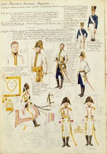 モデナ公国の制服、クイント・チェンニ作、カラープレート 作： Quinto Cenni