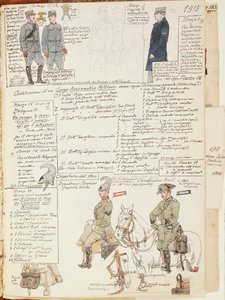 イタリア王国の軍服、カラー図版：クイント・チェンニ作