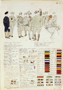 イタリア王国の軍服、カラー図版：クイント・チェンニ作 作： Quinto Cenni