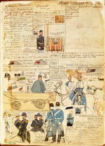 サルデーニャ王国の軍隊の制服、Quinto Cenniによるカラー図版 作： Quinto Cenni