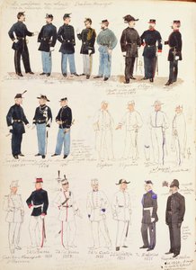 イタリア王国の市営衛兵の制服、クイント・チェンニ作、カラー図版