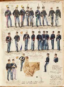 Quinto Cenniによるイタリア王国の様々な制服、カラープレート 作： Quinto Cenni