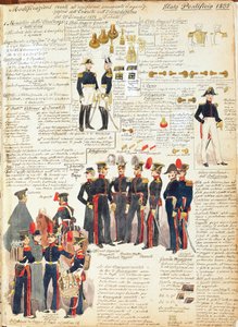 1835年からの教皇庁の様々なユニフォーム。カラー図版：Cenni Quinto