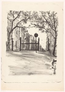 フォンデル公園を出る 作： Quirijn Halbertsma (signed by artist)