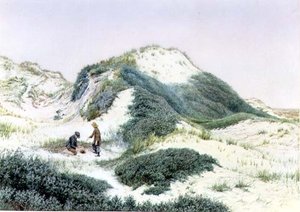 ハイタウンの砂丘地帯 1885（水彩画 作： R.H. Rutherford