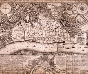 ロンドンの地図、1666
