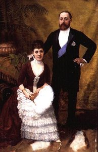 国王エドワード7世（1841-1910）と王妃アレクサンドラ（1844-1925） 1887年（油彩・キャンバス 作： R. Forester
