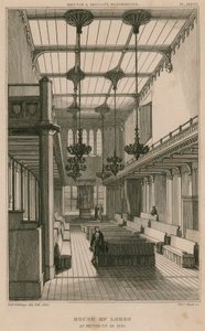 1835年に設置されたロンドンのウェストミンスターの貴族院 作： R. W. Billings