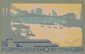 ブルックリン橋の午後遅く、1916 年。 作： Rachael Robinson Elmer