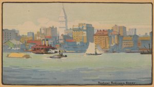 34番街フェリーから見たニューヨーク、1914年。