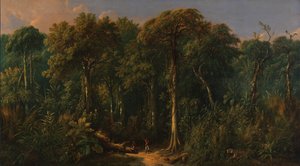 ジャワのジャングル、カリフォルニア州。 1860年。 作： Raden Saleh
