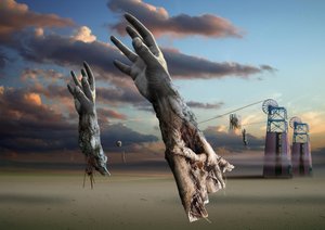 シュールな砂漠の手 作： Radoslav Penchev