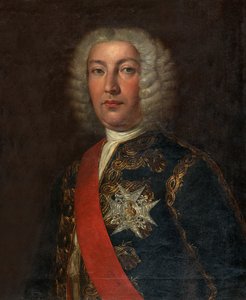 スペイン語：Juan José Navarro de Viana y Búfalo (1687-1772) ビクトリア侯爵、リアル・アルマダ大将 ホセ・ナバロ提督の肖像画 作： ラファエル・テジョ