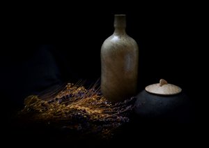 穏やかな植物の静物画