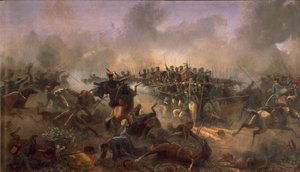 第三次独立戦争、ビジャフランカ広場のウンベルト王子、1866 年 6 月 24 日 作： ラファエレ・ポントレモリ 作： Raffaele Pontremoli