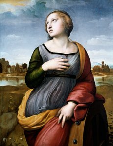 アレクサンドリアの聖カタリナ、c1507 作： Raffaello Sanzio Raphael