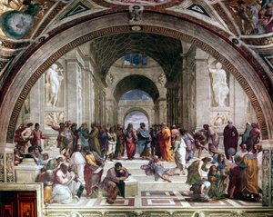 アテネの学校、c1510 作： Raffaello Sanzio Raphael