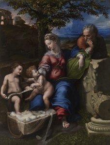 1518年頃のオークの木の下の聖家族 作： Raffaello Sanzio Raphael