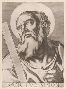 聖シモン・ゼロテス Saint Simon (オブジェクトのタイトル) Christ, Mary en de twaalf apostelen (シリーズタイトル) 聖使徒大学（シリーズタイトル）