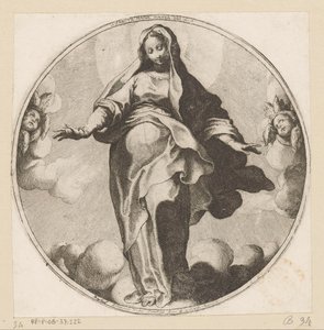 雲の中のマリア Sancta Maria Mater Dei (オブジェクトのタイトル) 作： Raffaello Schiaminossi